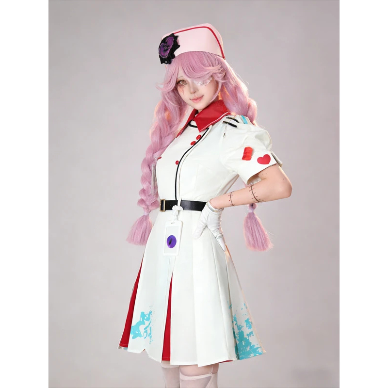 Party Games Eggy - A;3\v,7'd/Game Eggy Heather Cosplay Kostümleri Beyaz