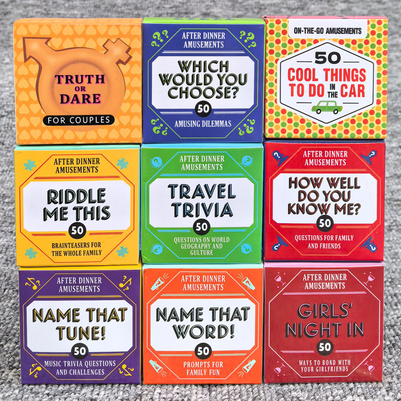Party Games Cards - 50 Adet Akşam Yemeği Sonrası Eğlence