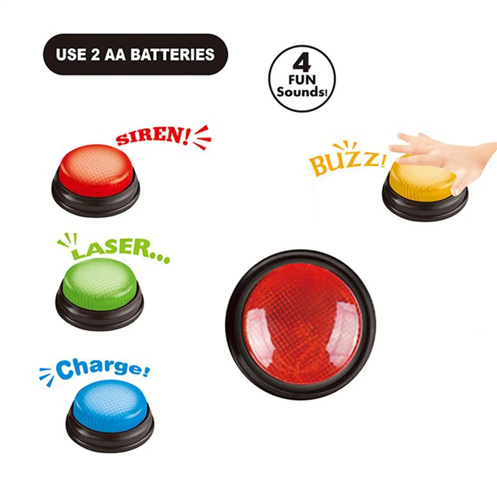 Quick Games Party - Oyun Zil Sesi 4 Parçalı Hızlı